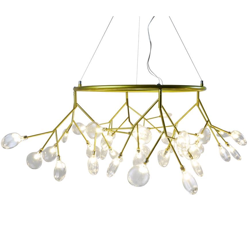 Kink Light 07521-36A,33 Люстра Ветта золото (прозрачные плафоны) d90 h40 G4 36*2W (Led лампы в комплекте, 4000K)