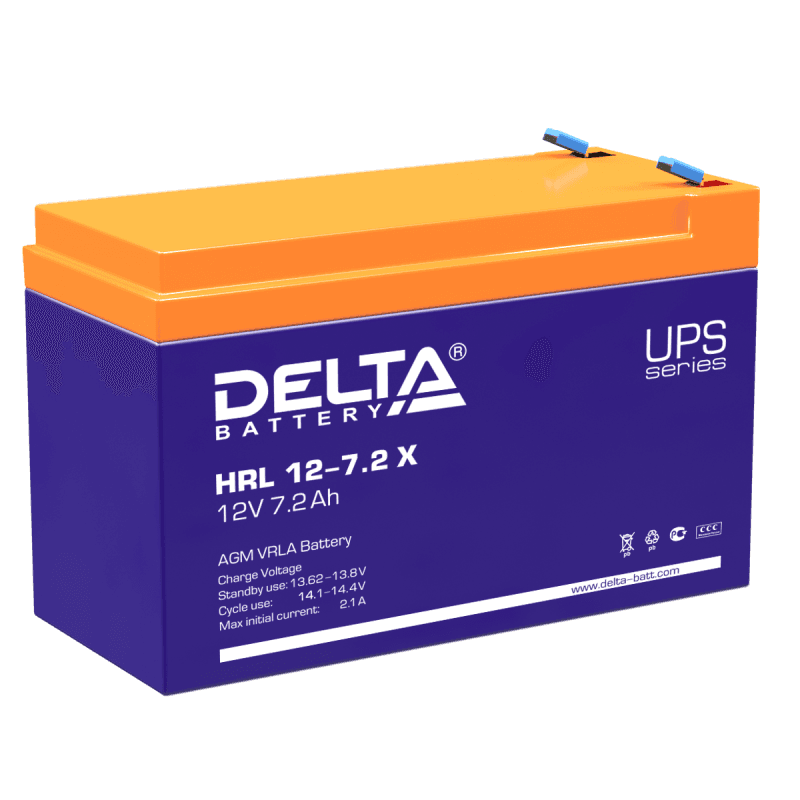 Delta Аккумуляторная батарея HRL 12-7.2 X (12V/7.2Ah)