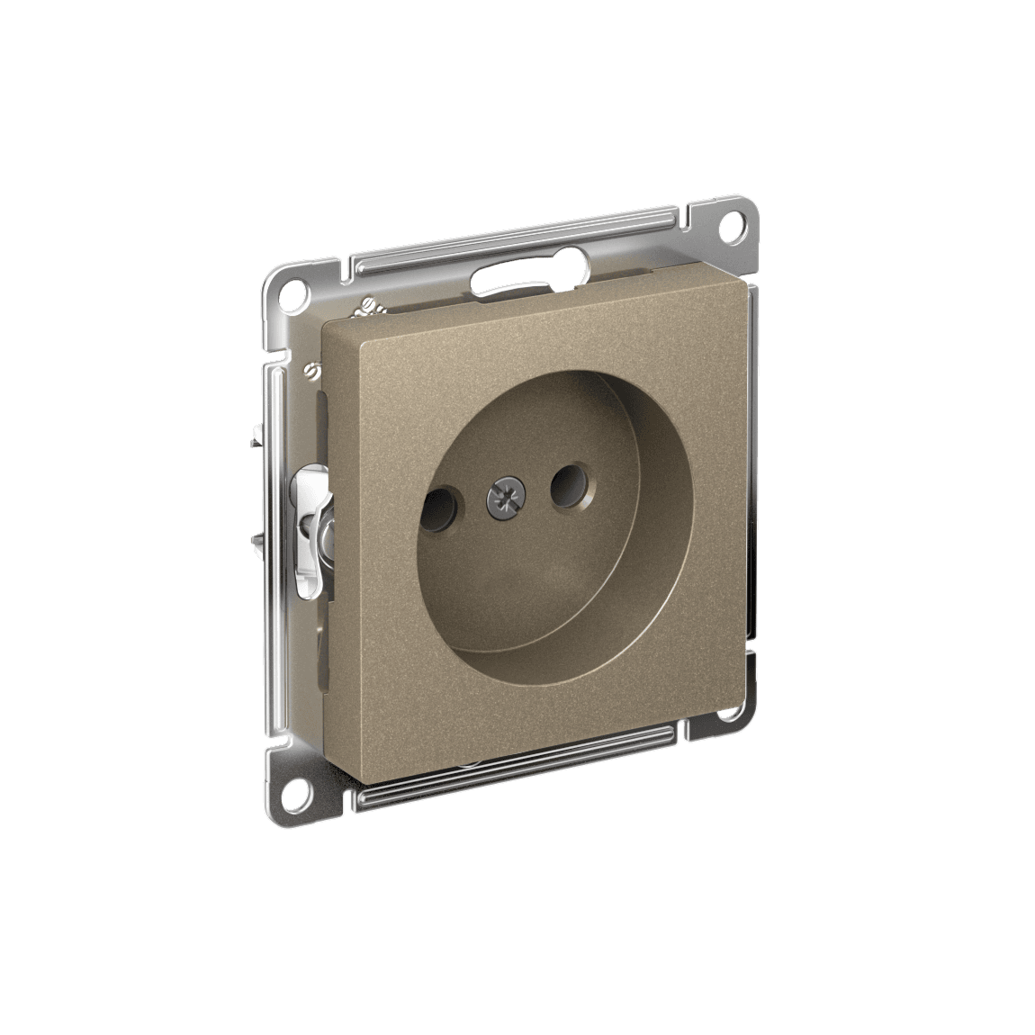 Systeme Electric AtlasDesign Шампань Розетка без заземления без шторок, 16А, мех., быстрозажим. клем.
