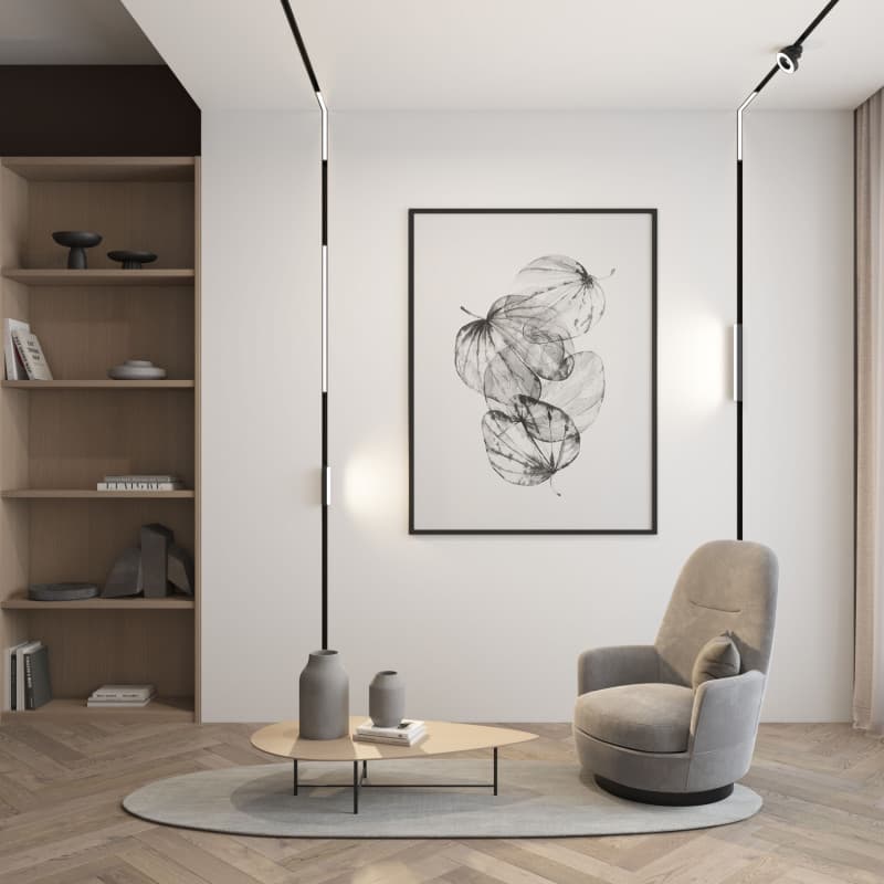 Denkirs SMART LINEAR Акцентный светильник DK8027-BK 12W DIM 3000K-6000K черный — миниатюра 6