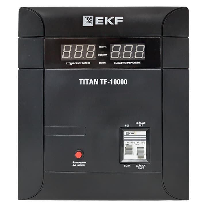 Стабилизатор напряжения электронный напольного исполнения TITAN -ТF-10000 EKF — миниатюра 2