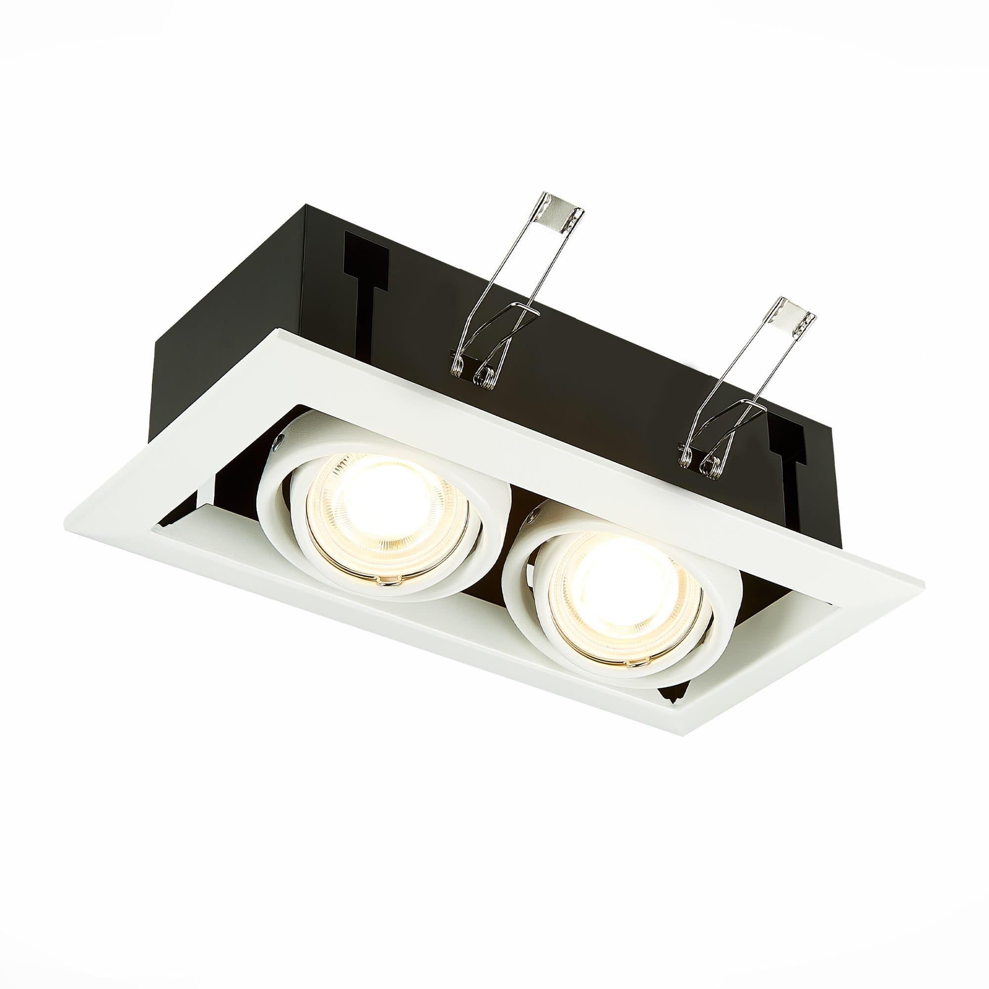 ST LUCE ST250.558.02 Черный Светильник встраиваемый GU10 2*50W IP20 L245xW126xH70 220V Без ламп