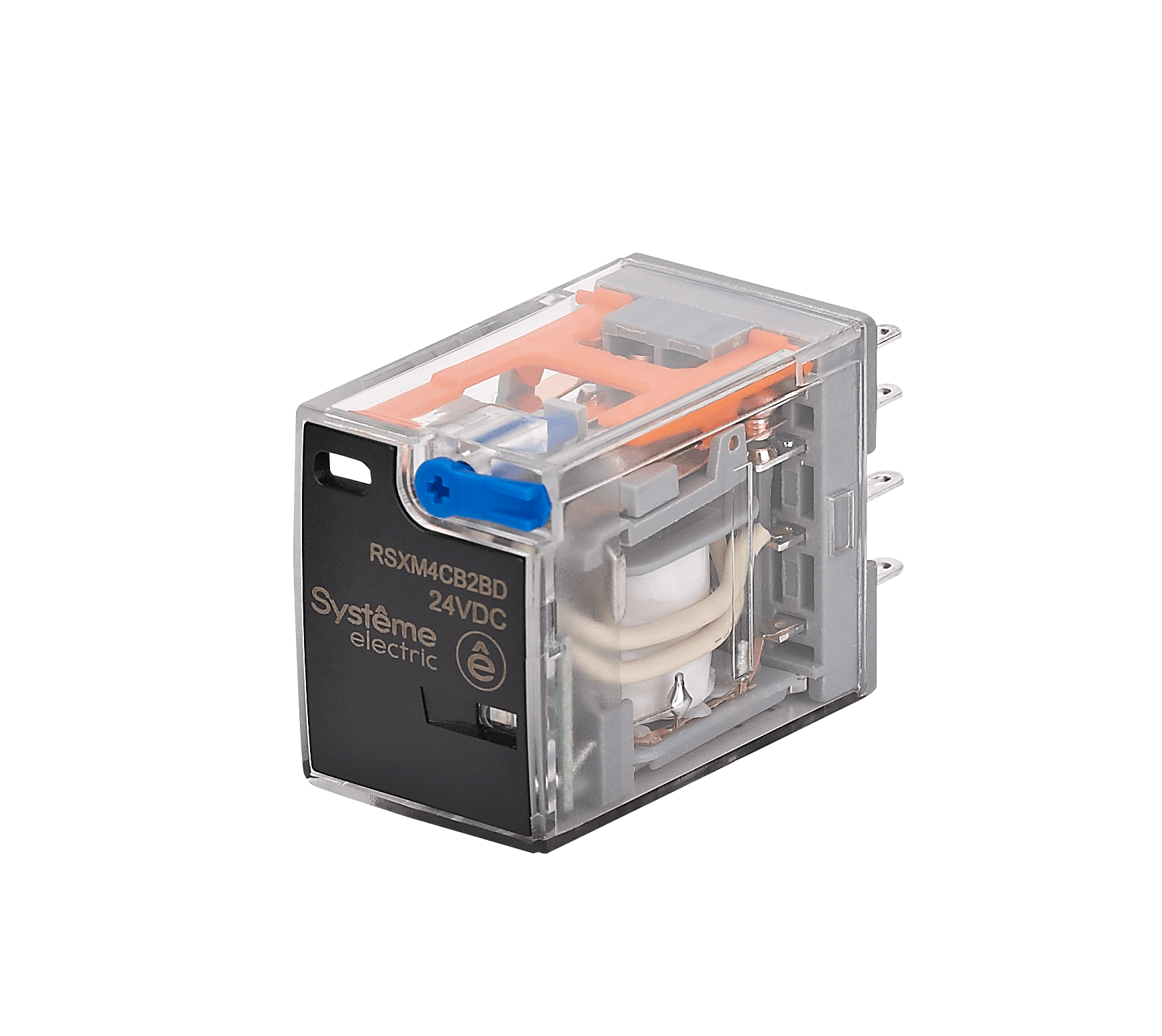 Systeme Electric Реле 5A 4CO 24VDC тест кнопка LED