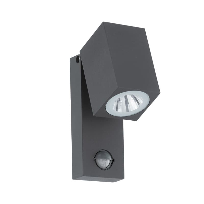 Eglo Светильник LED уличный настенный SAKEDA с датчиком, 5W(LED), IP44, литой алюминий, антрацит 96287