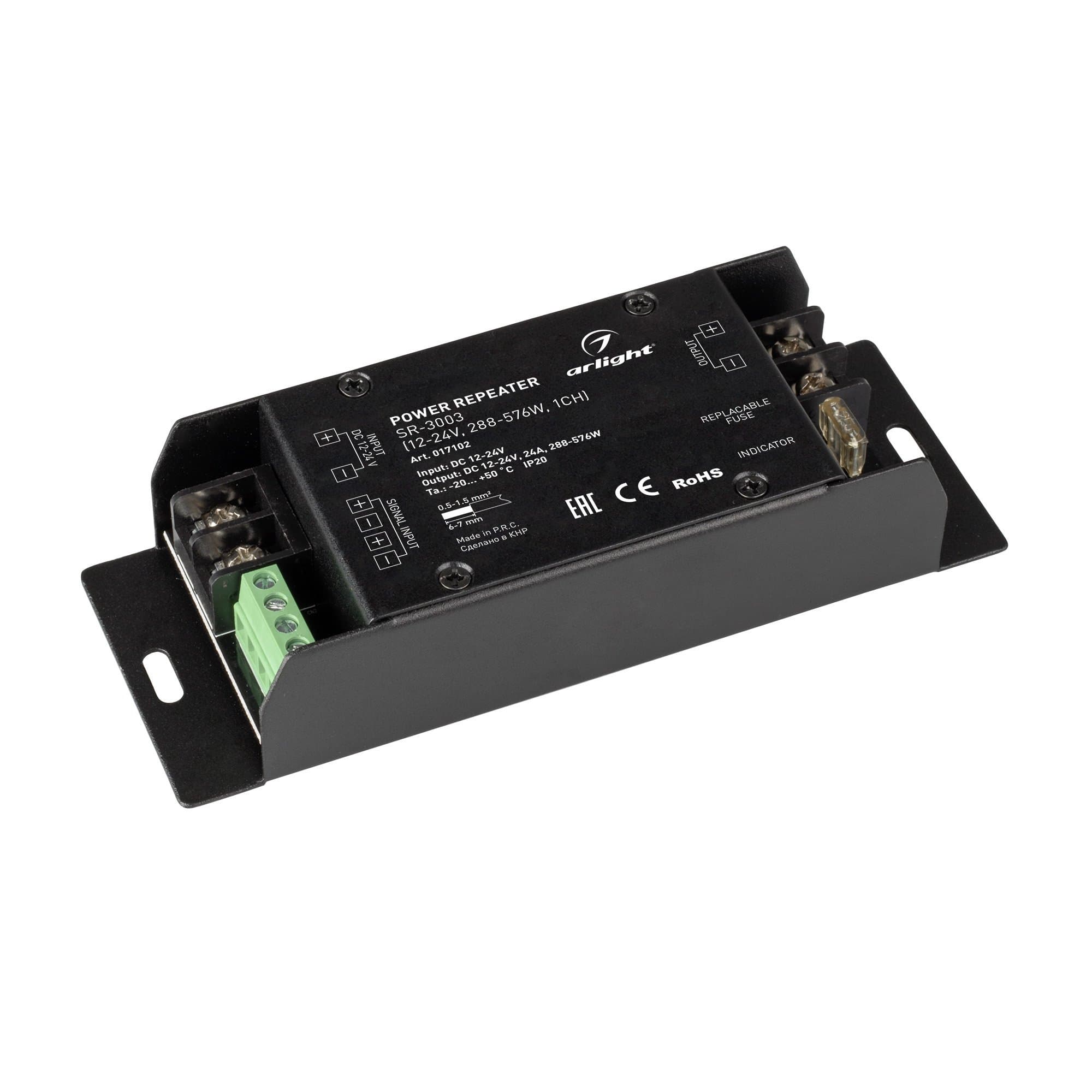 Arlight Усилитель SR-3003 (12-24V, 288-576W, 1CH) (IP20 Металл, 3 года) 017102