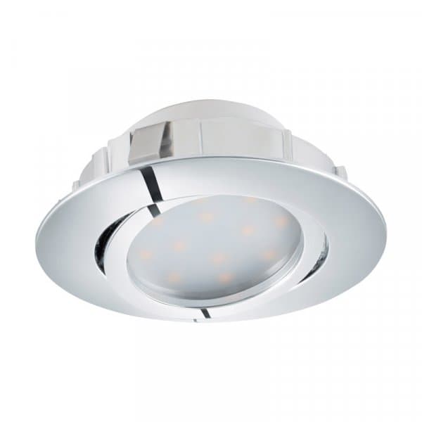 Eglo Светильник LED встраиваемый PINEDA регулир., 1х6W(LED), Ø84, пластик, хром 95848 — миниатюра 1