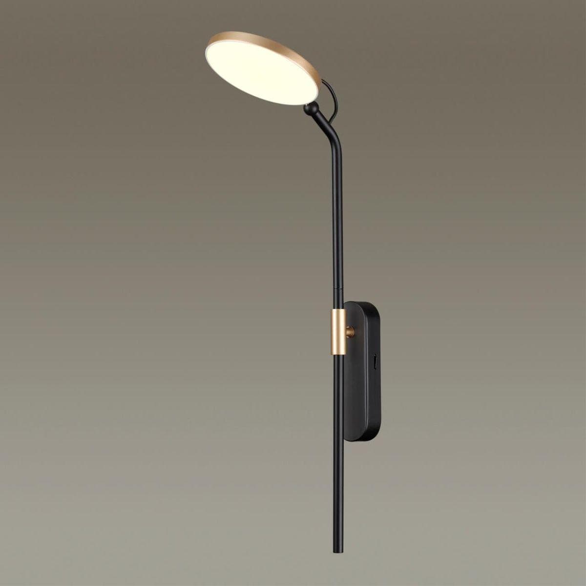 Odeon Light 4297/7WL HIGHTECH ODL22 123 черный с ант. бронзой/металл Настенный светильник IP20 LED 7W 731Лм 3000K REDMOND — миниатюра 4