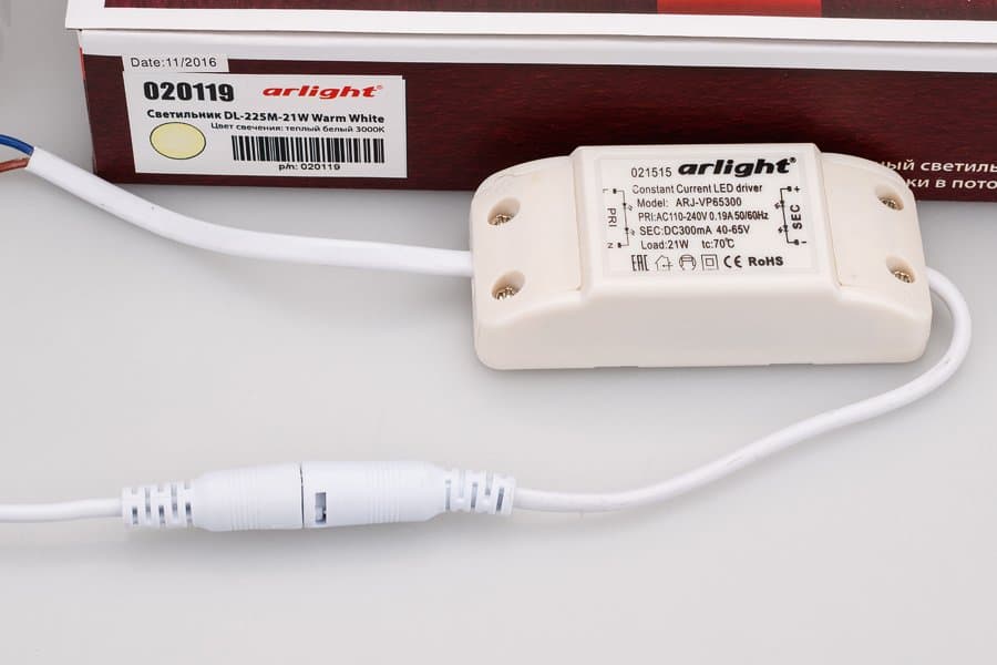 Arlight Светильник DL-225M-21W Warm White (IP40 Металл, 3 года) 020119 — миниатюра 5