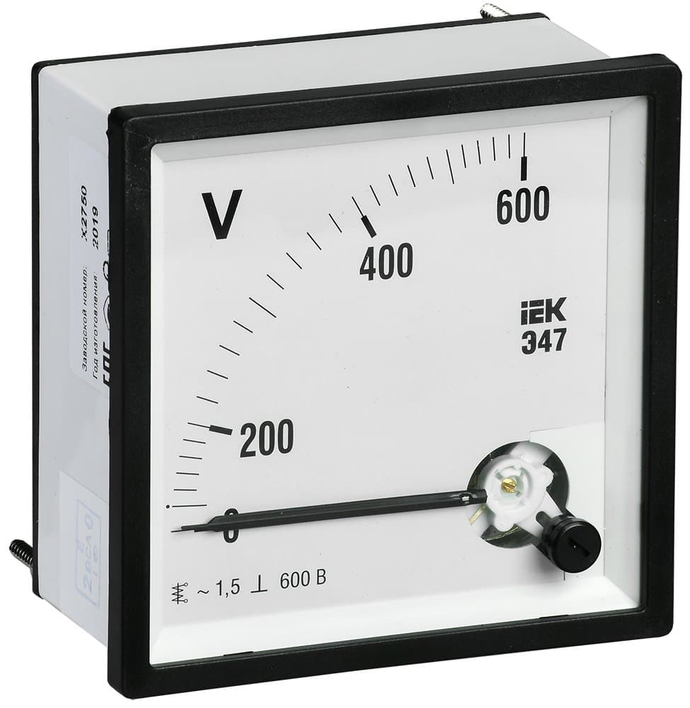 IEK Вольтметр Э47 600В кл. точн. 1,5 72х72мм