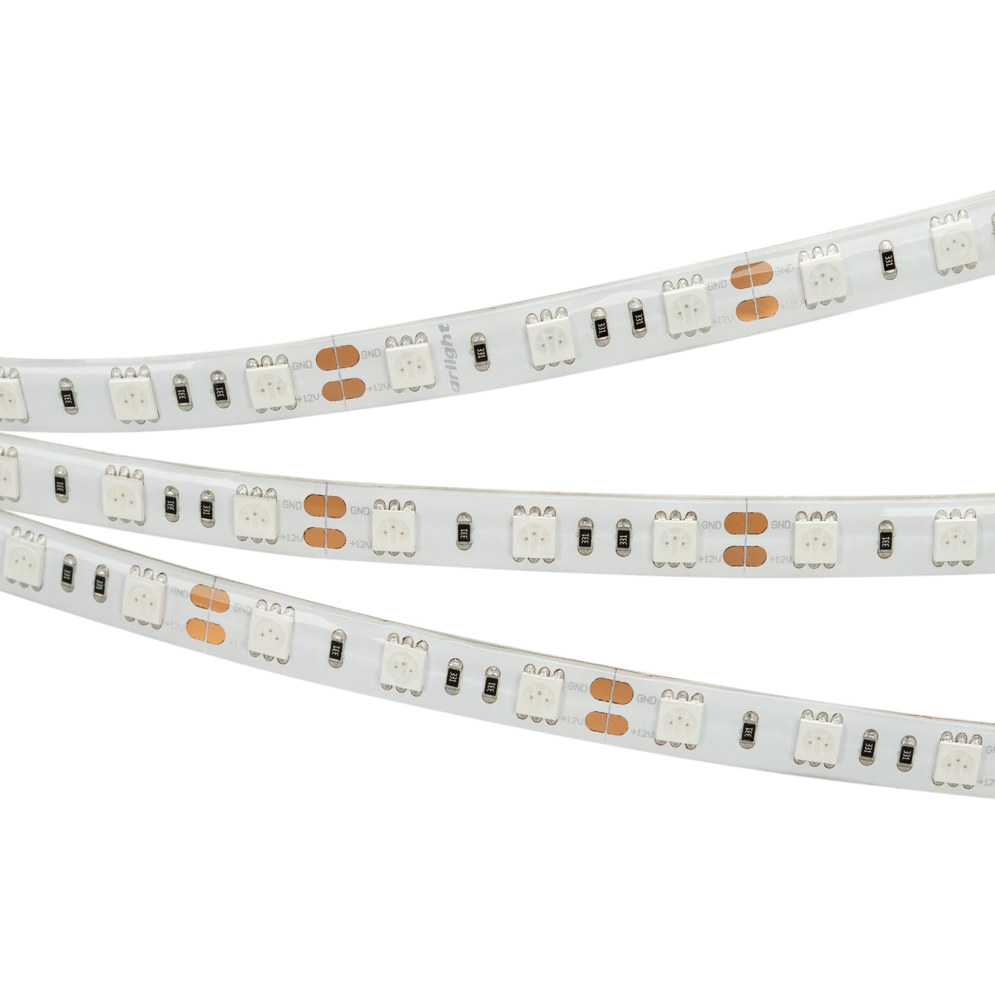 Arlight Светодиодная лента RTW 2-5000SE 12V Red 2x (5060, 300 LED, LUX) (14.4 Вт/м, IP65) 015445 — миниатюра 1