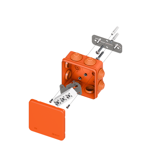 EKF Коробка огнестойкая E45 85x85x40мм с клеммниками 6 полюсов 0,5-10мм2 IP55 HF