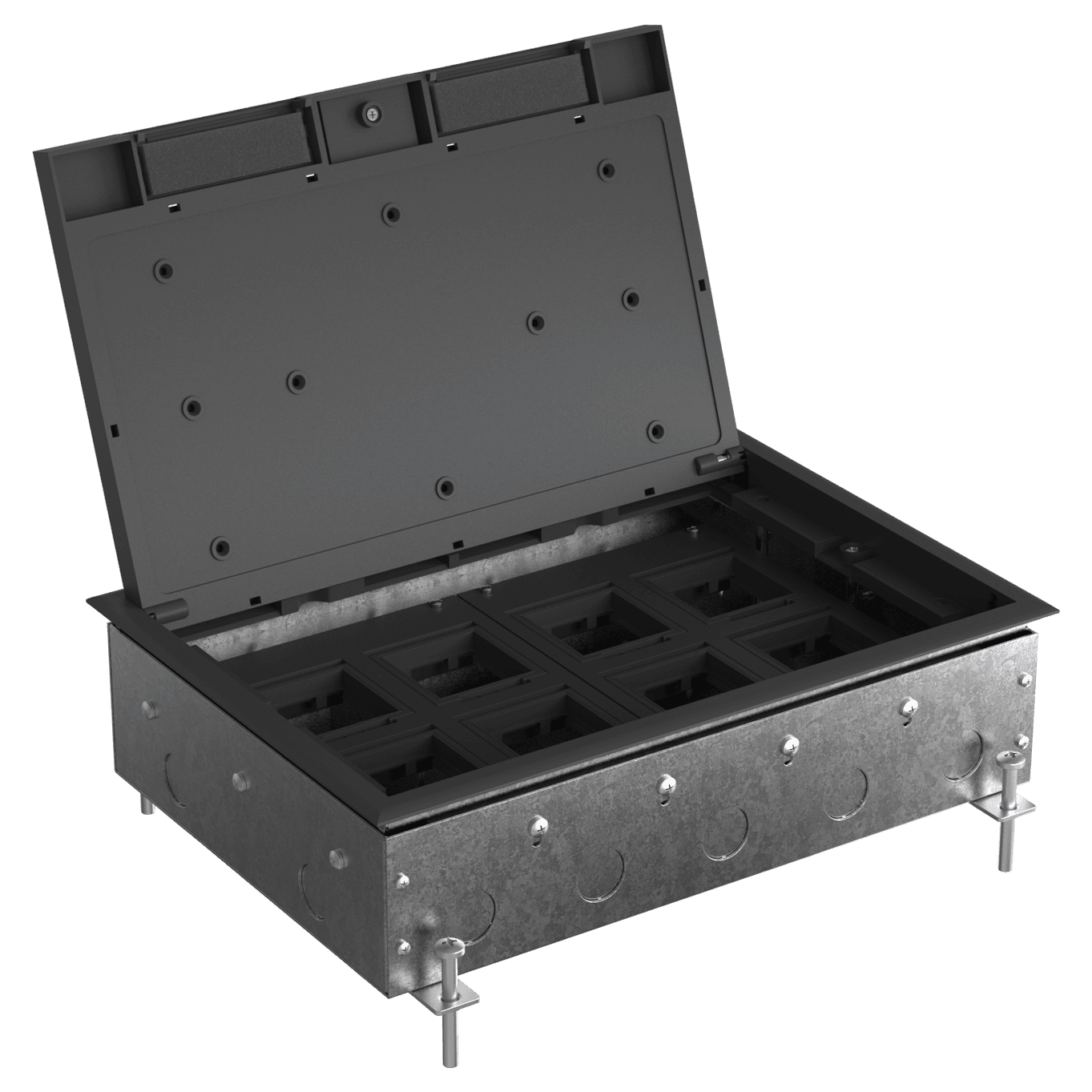 Systeme Elecrtic MultiDesk Люк на 16 модулей IP40 для бетонных полов с монтажной коробкой, тип MDK10 — миниатюра 6