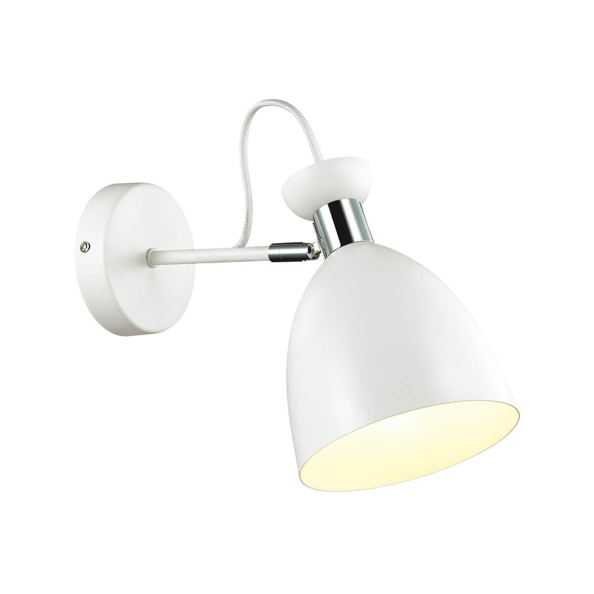 Lumion 3734/1W LN19 088 матовый белый, хром Бра E27 60W 220V KIZZY — миниатюра 1