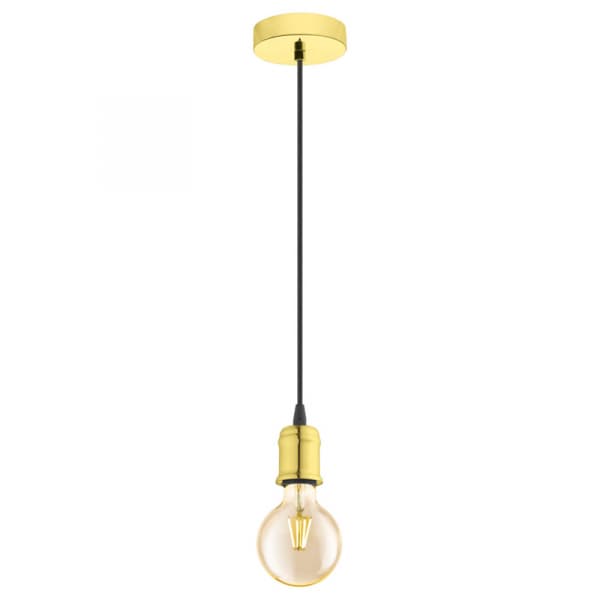 Eglo 32538 Подвес YORTH, 1х60W (E27), 100, H2000, сталь, латунь — миниатюра 1