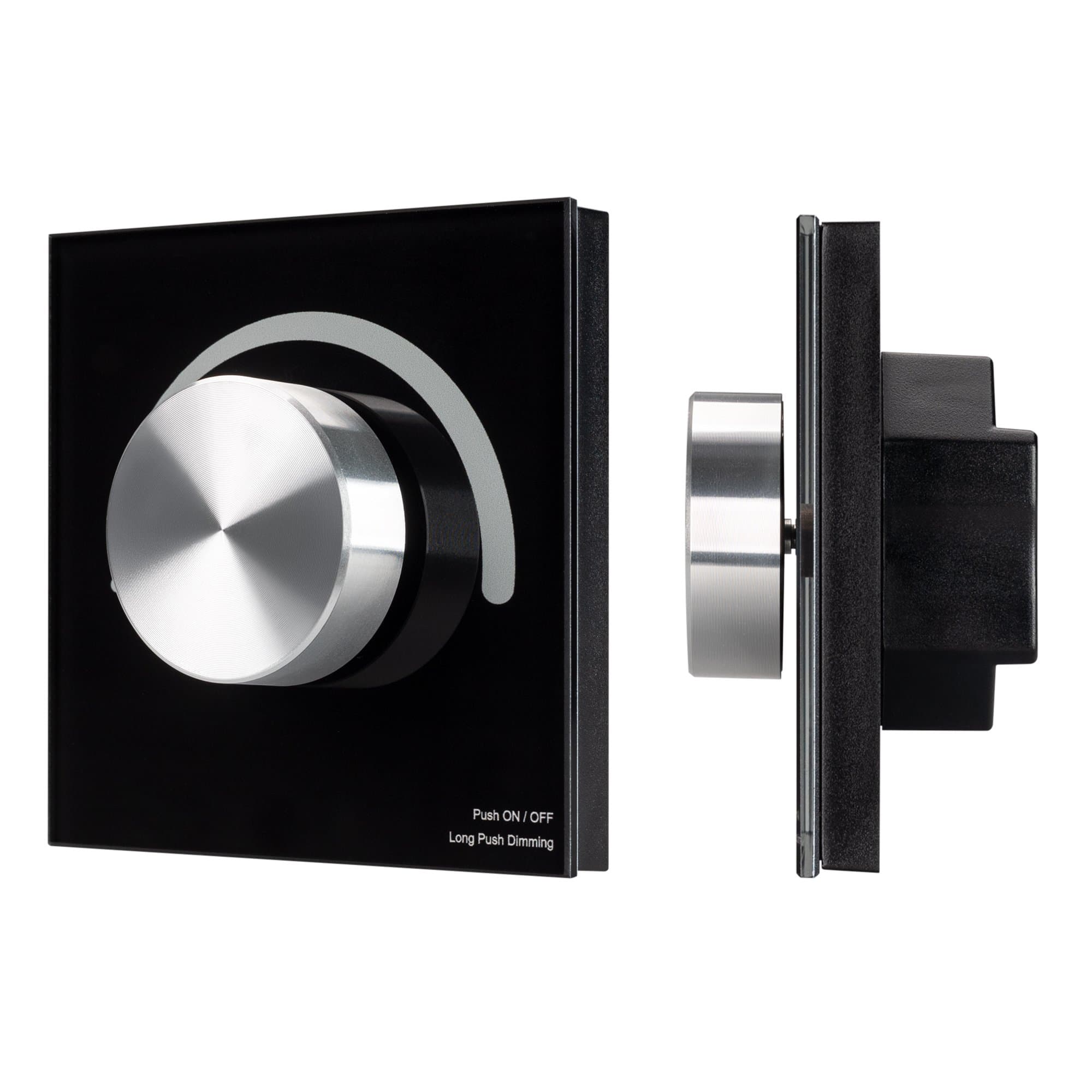 Arlight Панель SMART-P37-DIM-IN Black (230V, 1.2A, TRIAC, Rotary, 2.4G) (IP20 Пластик, 5 лет) 028109