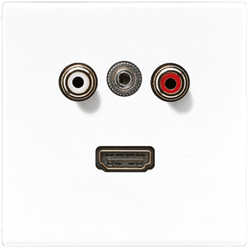 JUNG 2x Cinch Audio (RCA) / Stereo разъем (TRS 3.5 mm) / HDMI, белый MALS1082WW