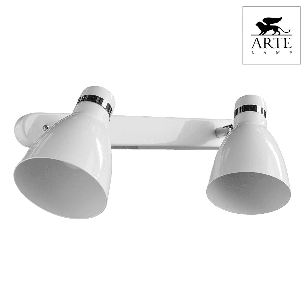Arte Lamp Mercoled Хром/Белый Спот 2x60W 2xE27 A5049AP-2WH — миниатюра 4