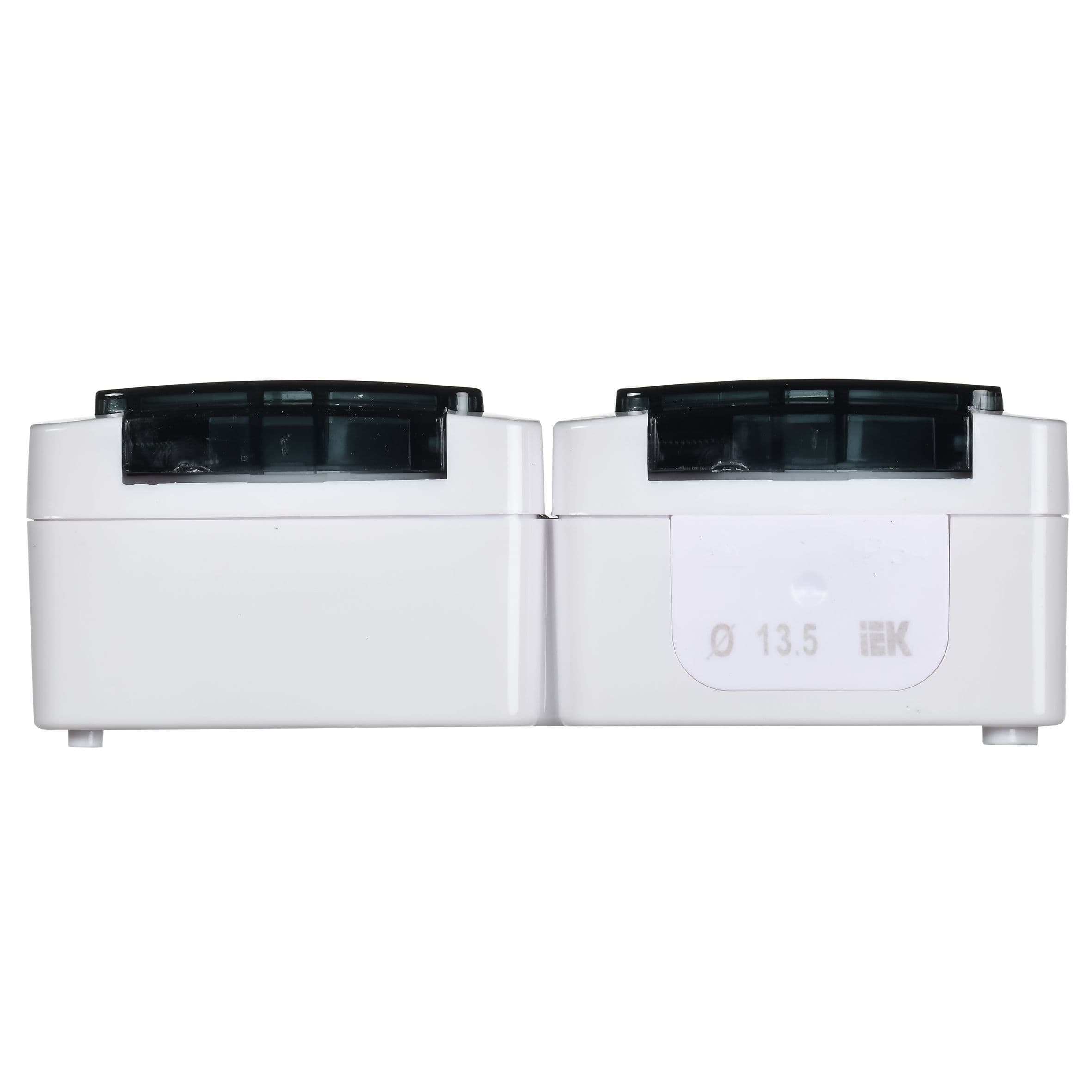 IEK GERMES PLUS РСб22-3-ГПБд Розетка 2м с з/к о/у IP54 (цвет крышки:дымчатый) — миниатюра 4