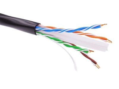 DKC Информационный кабель неэкранированный  U/UTP 4х2 CAT6A, PE, чёрный RN6AUUPE5BK