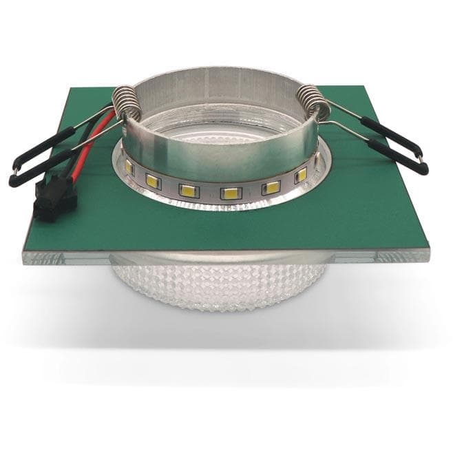 Ambrella Встраиваемый точечный светильник TN355 CH/CL хром/прозрачный GU5.3+3W (LED WHITE) 95*95*45 — миниатюра 3