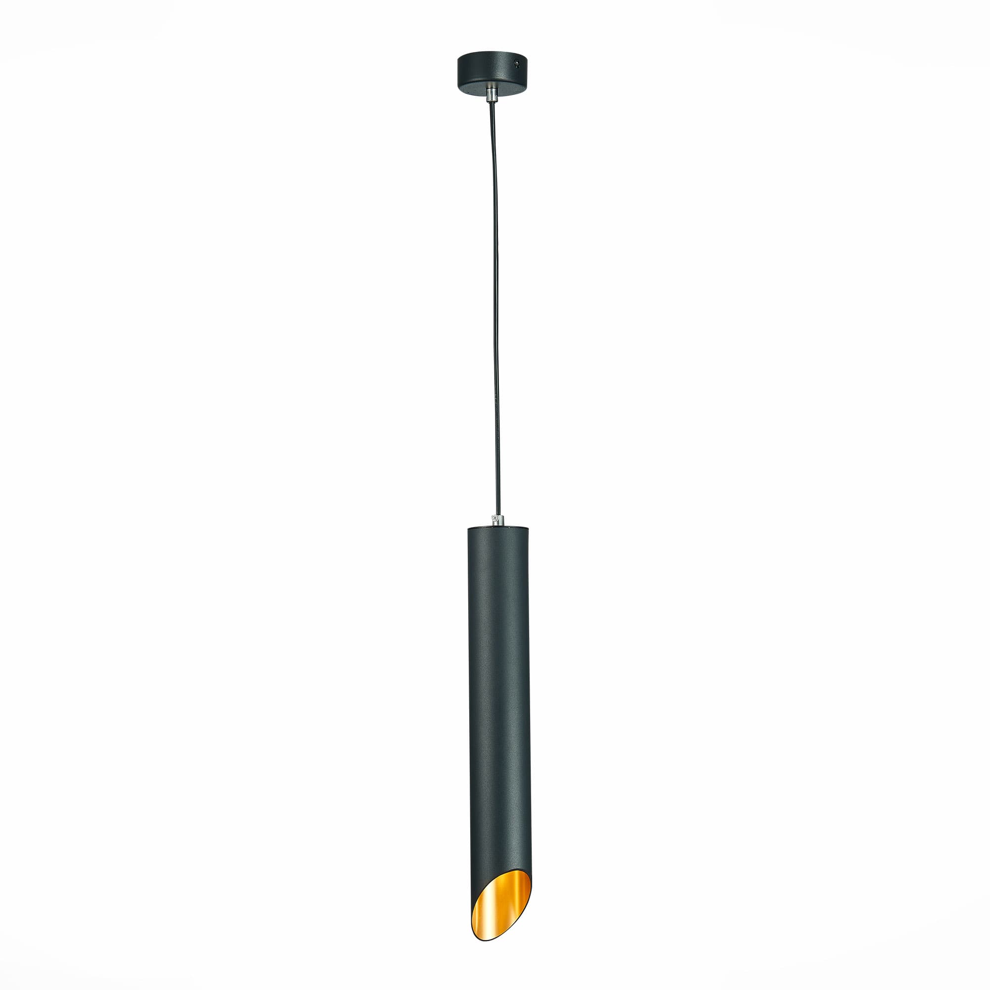 ST LUCE  ST152.413.01 Светильник подвесной Черный GU10 1*50W IP20 D60xH400 220V Без ламп