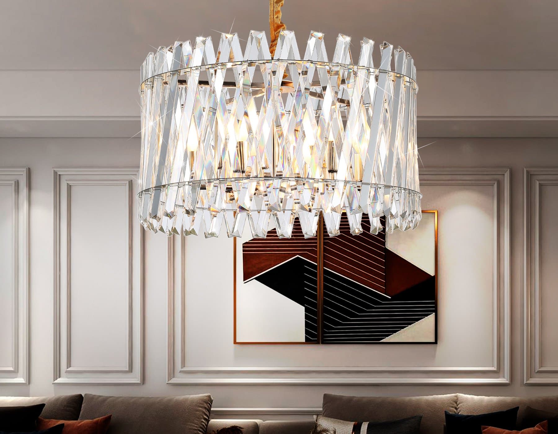 Ambrella Подвесная люстра с хрусталем TR5063/6 GD/CL золото/прозрачный E14/6 max 40W D500*295 — миниатюра 3