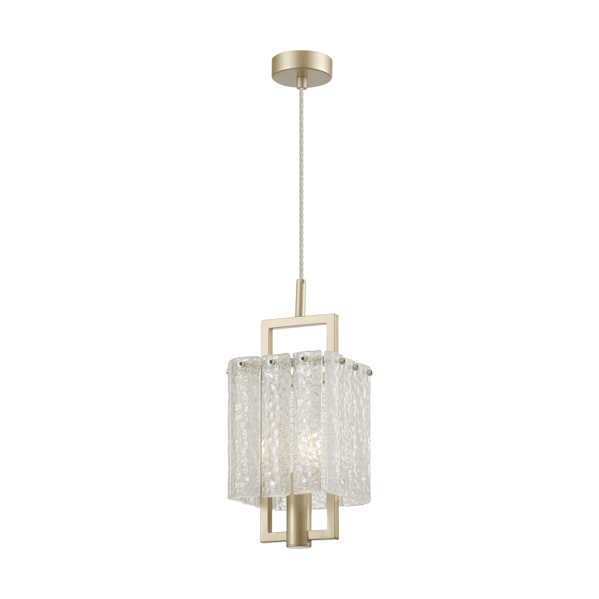 Odeon Light 4976/1 HALL ODL22 376 матов.золотой/стекло Подвес E14 1*40W EDERA — миниатюра 2