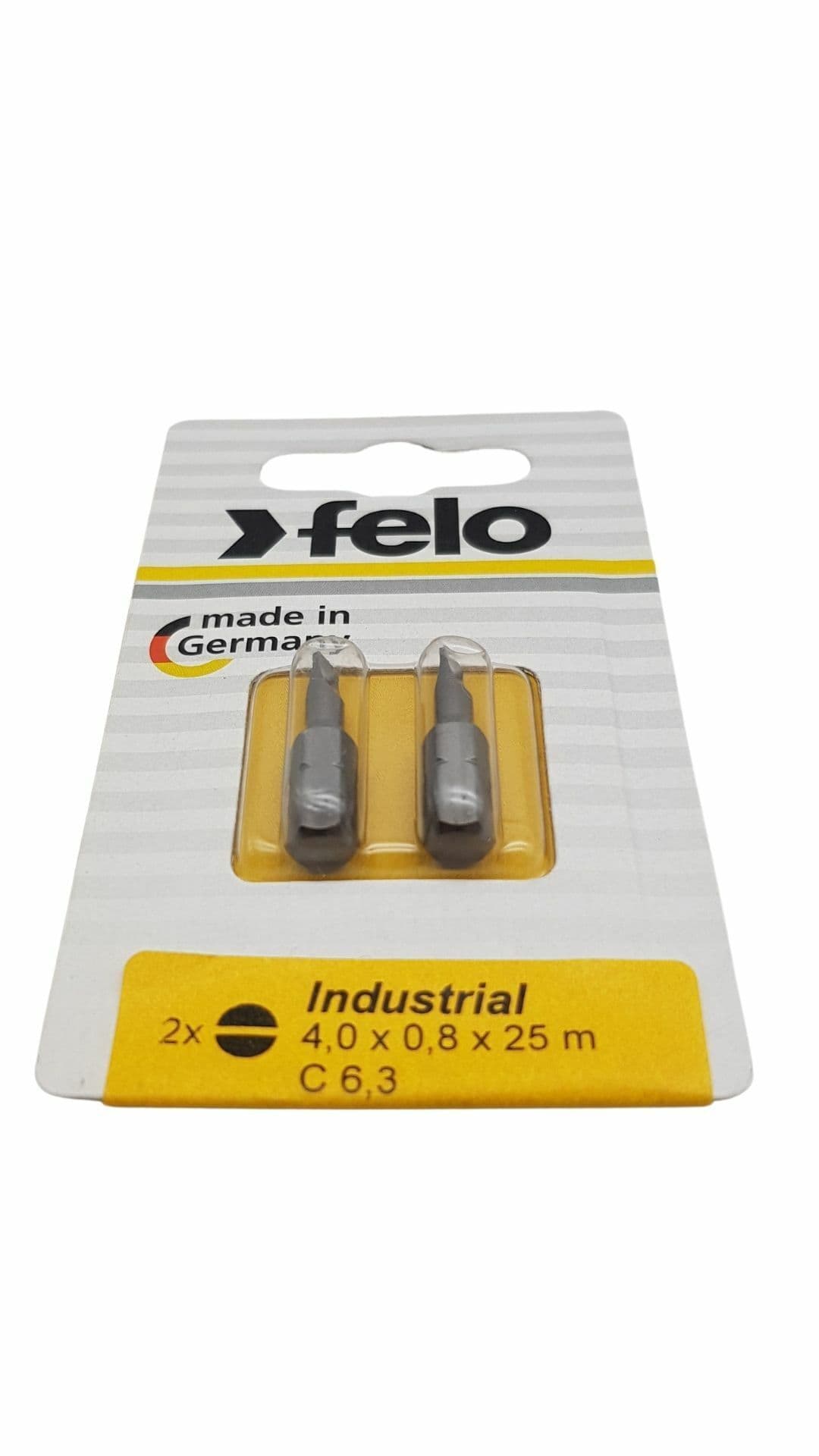 Felo Бита Плоская шлицевая 4,0X0,8X25, серия Industrial, 2шт в блистере 02041036 — миниатюра 2