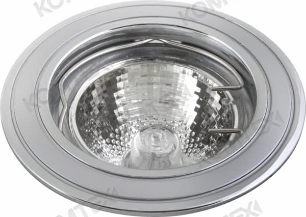 Comtech Corona Светильник галогеновый встраиваемый MR16 1x50W GU5.3 хром/мат.хром/хром P00366