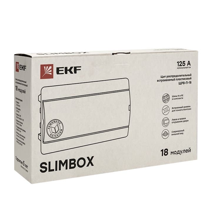 EKF PROxima Щит распределительный ЩРВ-П-18 "SlimBox" белая дверца IP41 — миниатюра 3