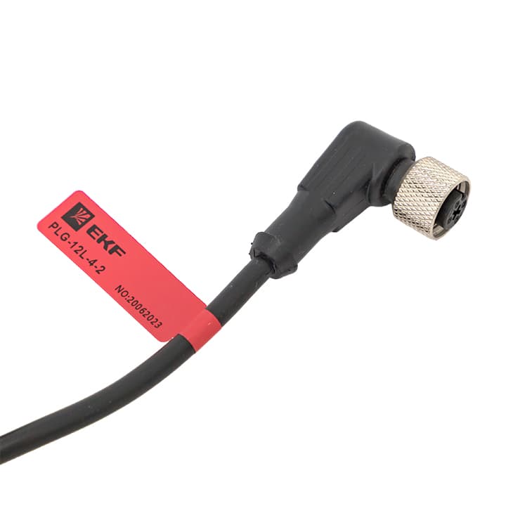EKF Кабель-разъем М12 4-PIN угловой PLG-12L-4-2 — миниатюра 2