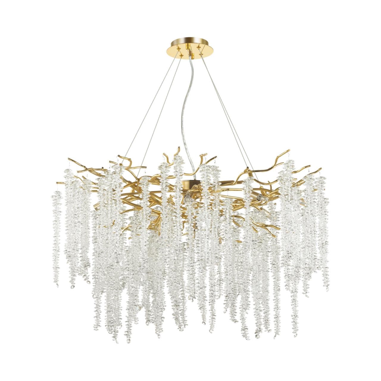 Odeon Light 5005/14 HALL ODL23 487 золотой/прозрачный металл/хрусталь Люстра G9 14*40W BANCHE — миниатюра 1