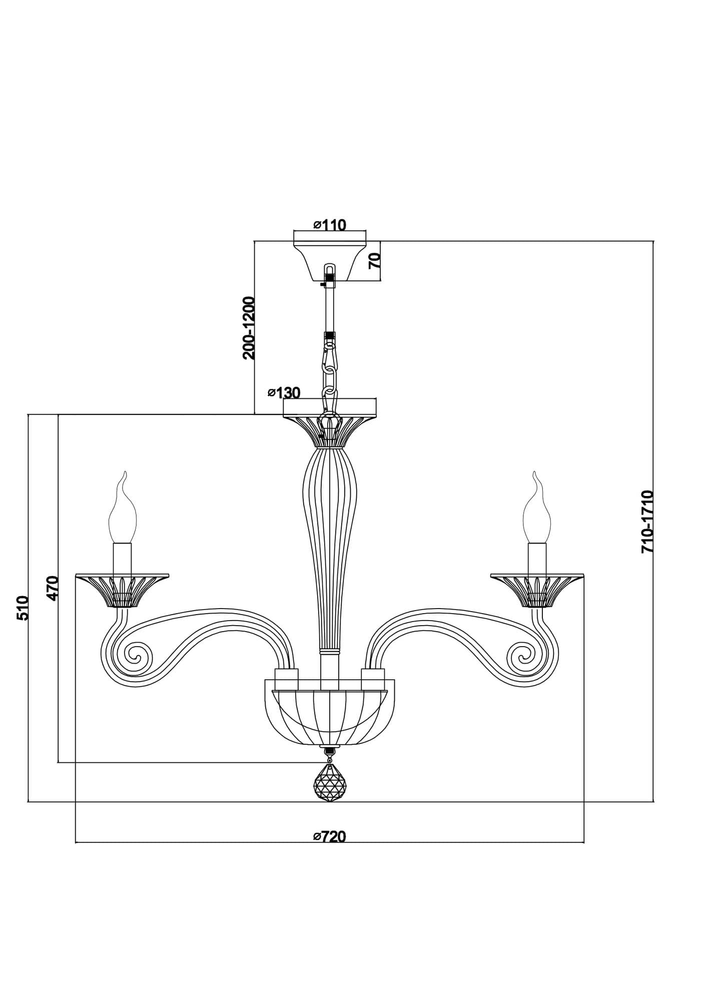 Maytoni Neoclassic Acqua Прозрачный Люстра E14 40W DIA010PL-06TR — миниатюра 6