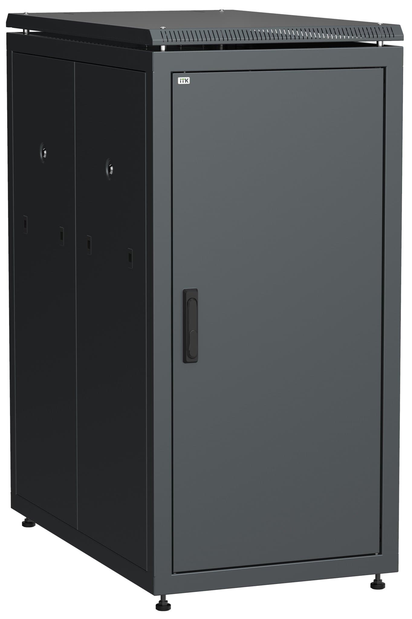 IEK LINEA N ITK Шкаф сетевой 19" LINEA N 24U 600х1000 мм металлические двери черный LN05-24U61-MM — миниатюра 1
