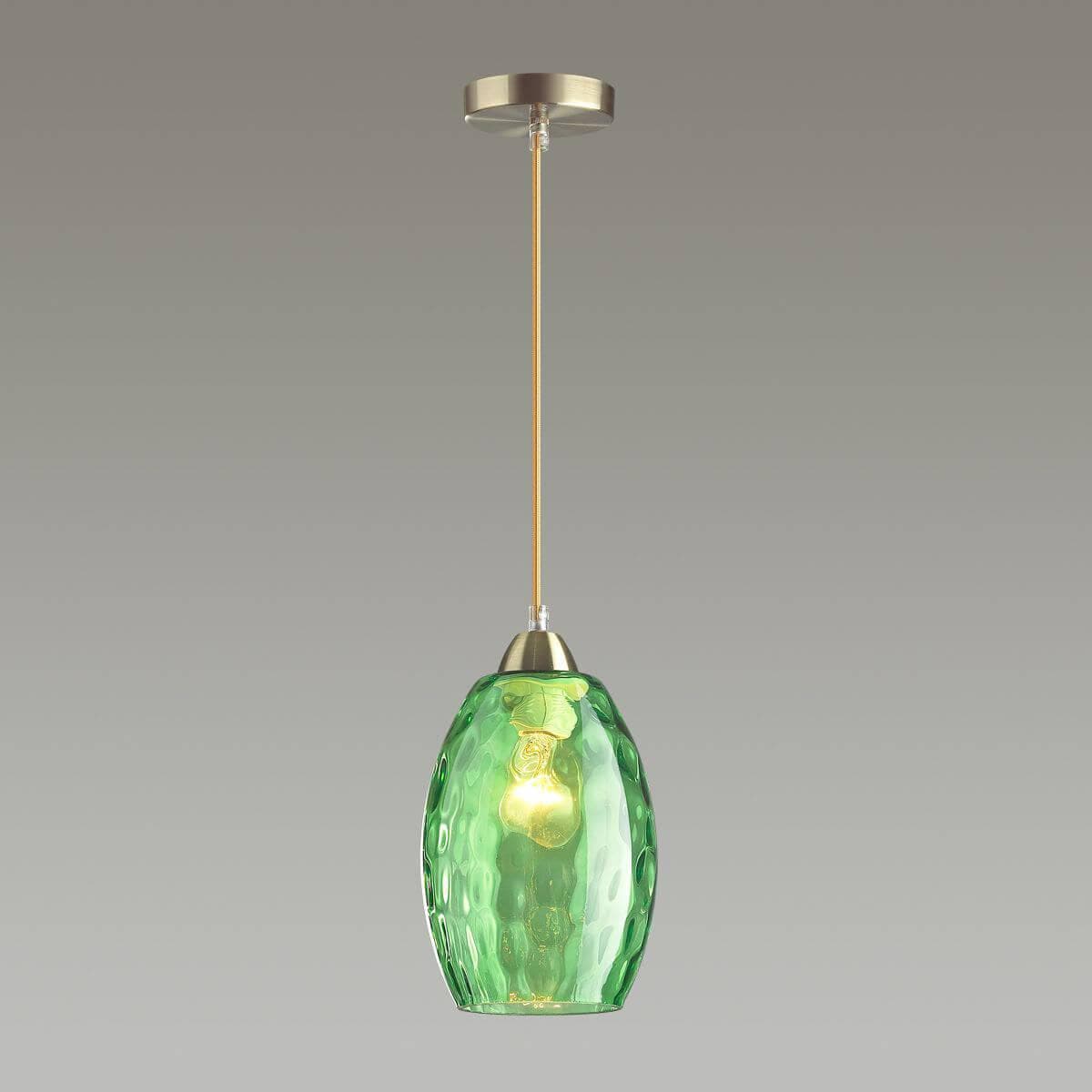 Lumion 4484/1 LN20 античная бронза, зеленый Подвес E27 60W 220V SAPPHIRE — миниатюра 4
