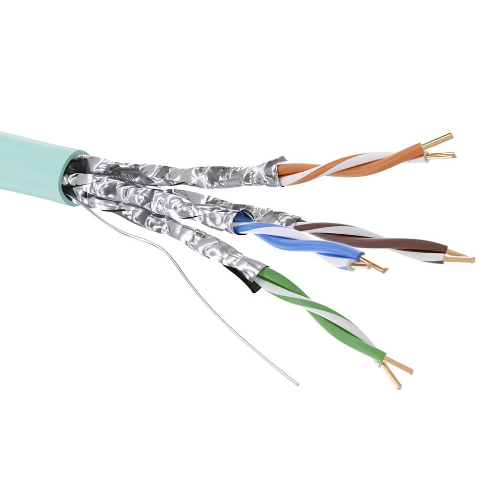 DKC Кабель CAT 6А, U/FTP, нг(А)-HF, бухта 500м, аква — миниатюра 1