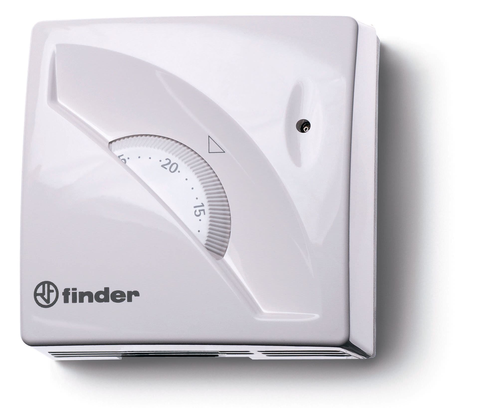 Finder Комнатный термостат; 1СО 16А; монтаж на стену; поворотная ручка; цвет белый 1T010