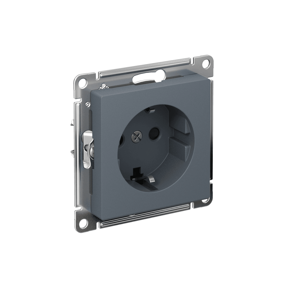 Systeme Electric AtlasDesign Грифель Розетка с заземлением со шторками, 16А, мех., быстрозажим. клем.