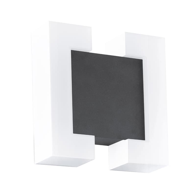Eglo Светильник LED уличный настенный SITIA, 2х4,8W(LED), 180х180, гальв. сталь, антрацит/пластик, белый, нейтр. свет 95988