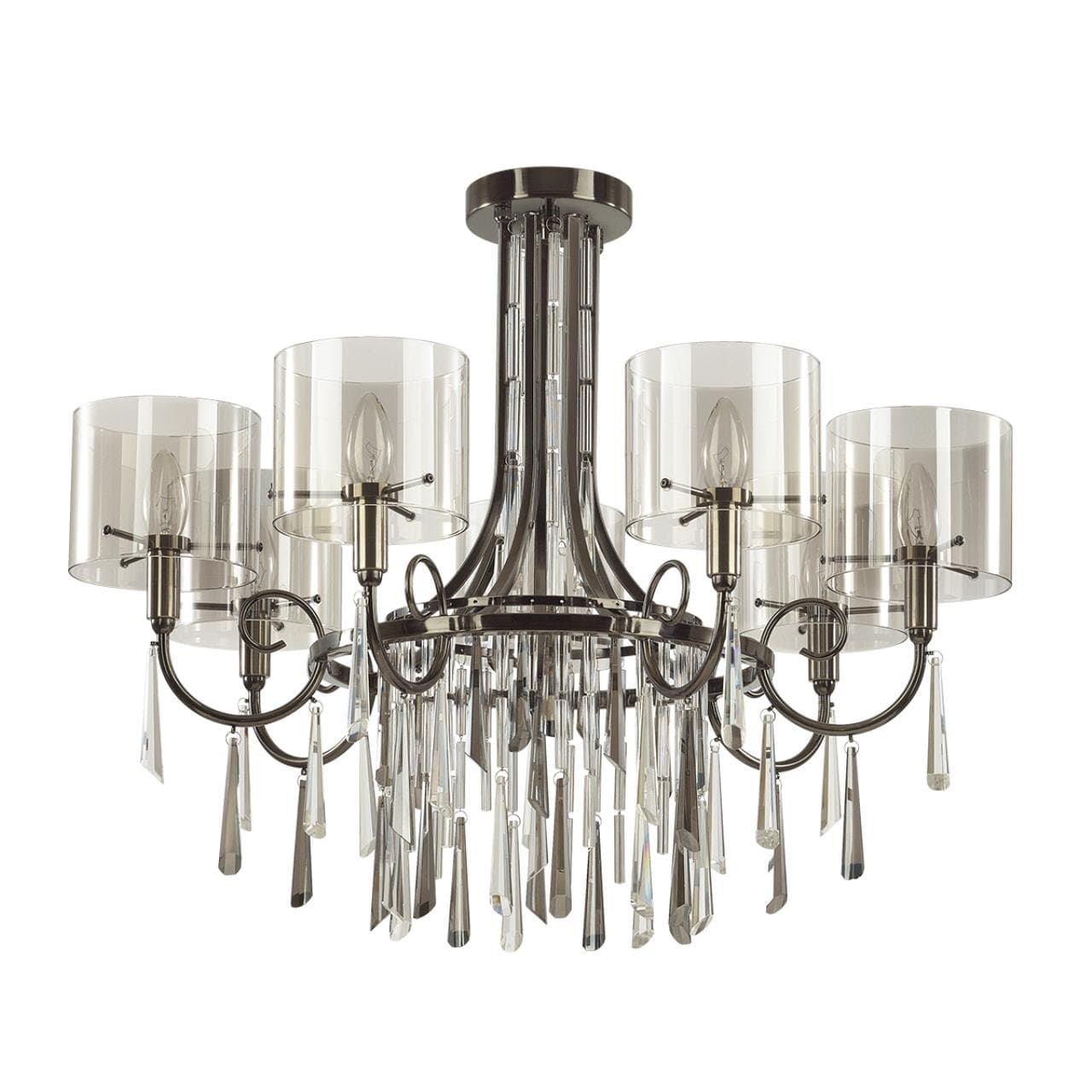 Odeon Light 4890/7 HALL ODL_EX23 43 черный хром/дымчатый/ металл/стекло Люстра E14 7*40W NICOLE — миниатюра 1