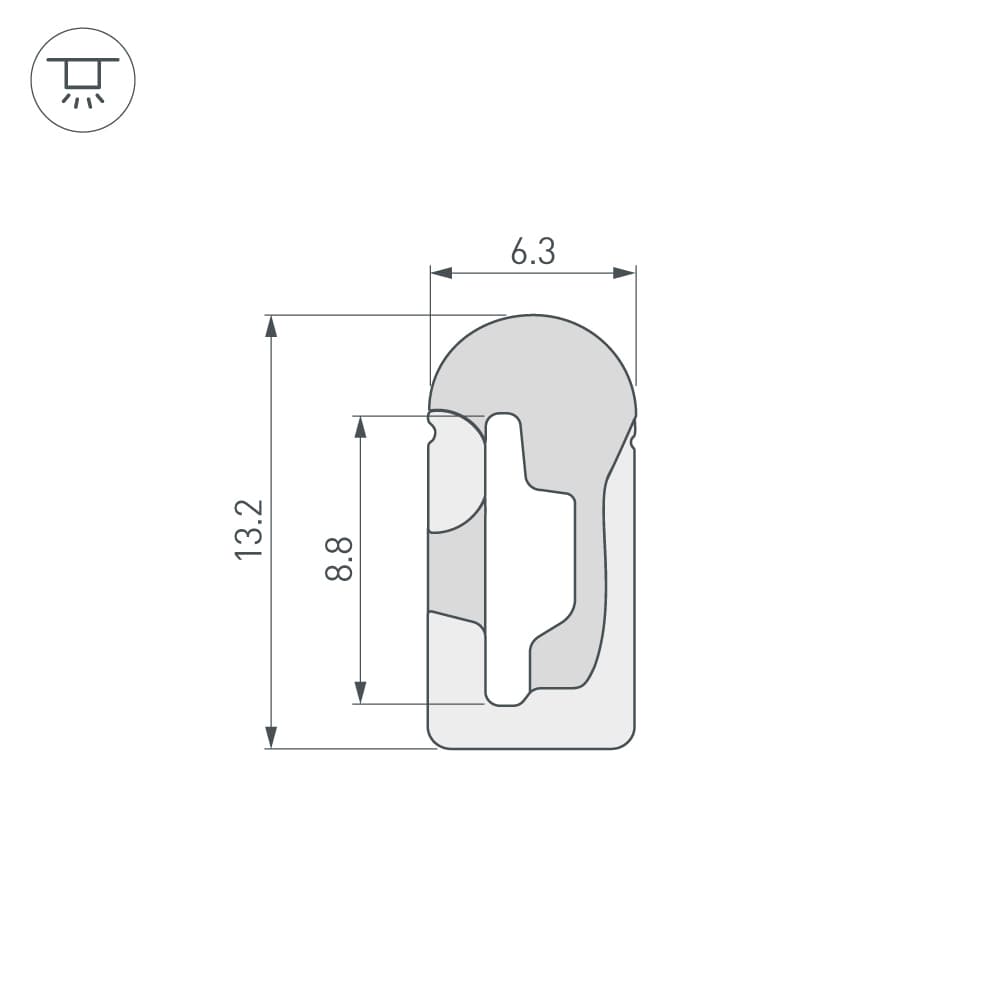 Arlight Силиконовый профиль WPH-FLEX-0613-SIDE-S8-20m WHITE (Силикон) 041087 — миниатюра 2