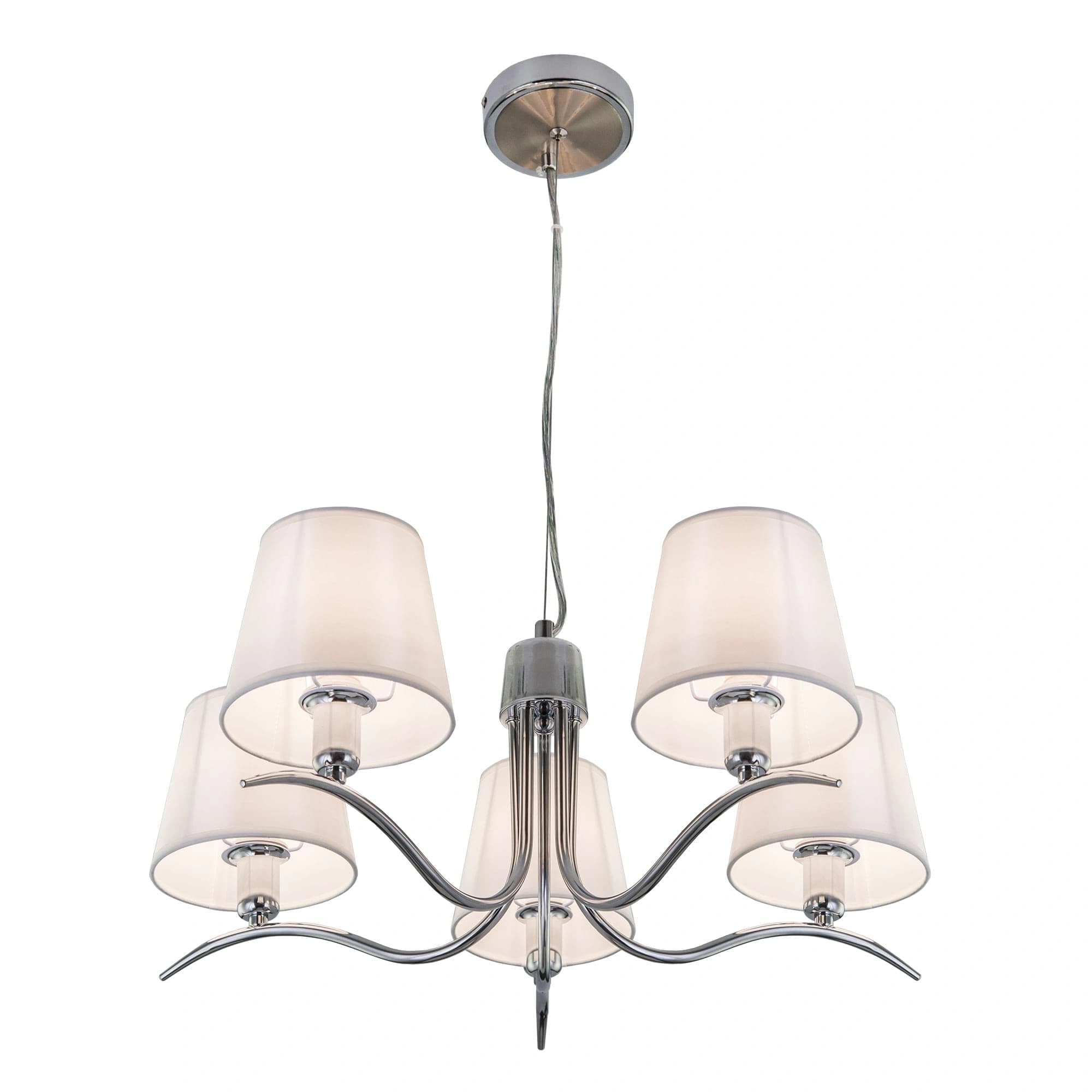 Citilux CL439151 Эмма Хром+Белый Светильник Люстра — миниатюра 1