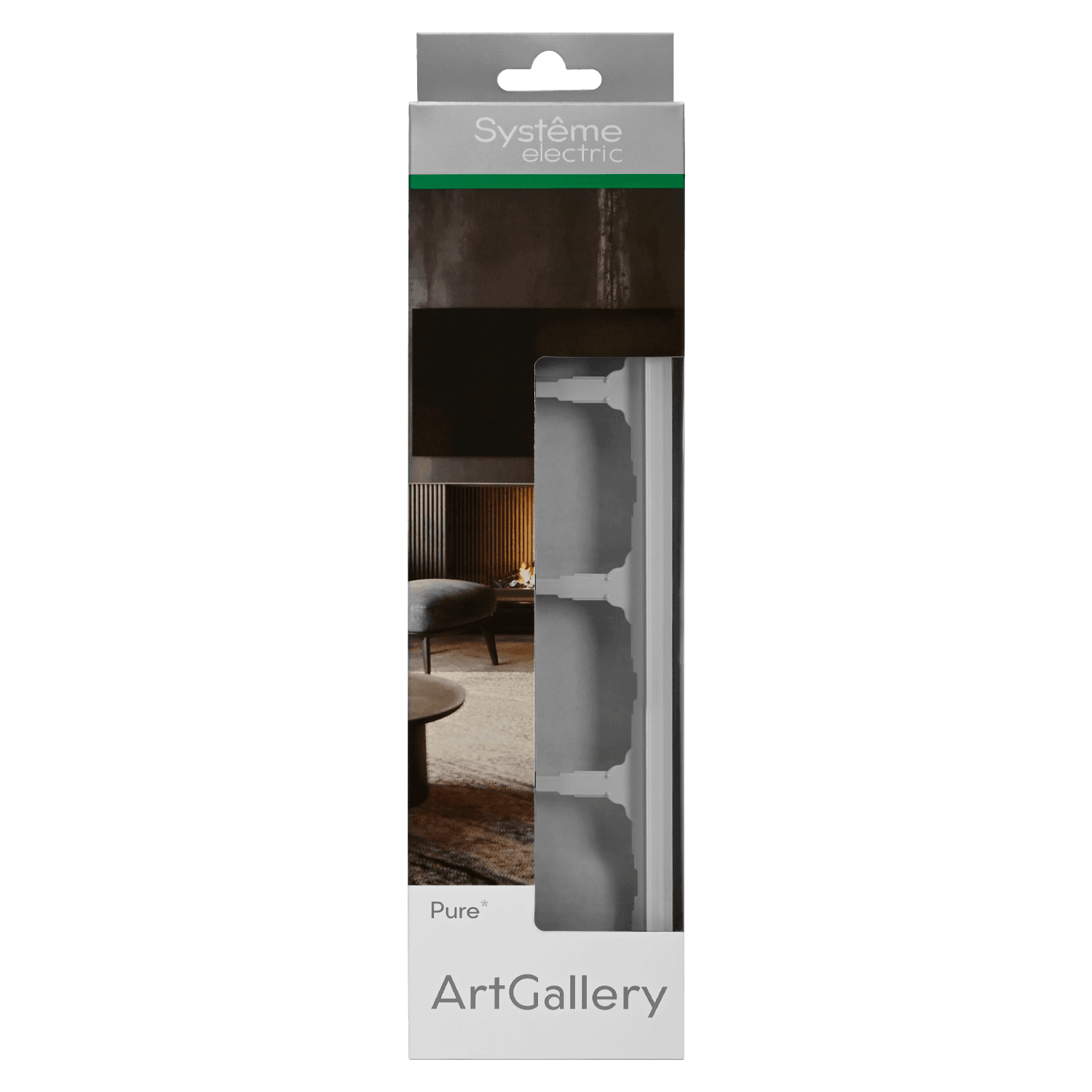 Systeme Electric ArtGallery Pure Органическое стекло Белый Рамка 4-ая — миниатюра 5