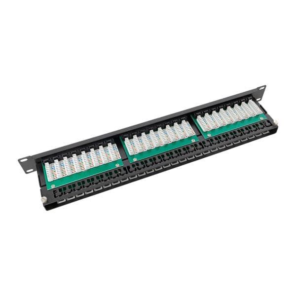 EKF Патч-панель высокой плотности TERACOM PRO 19'' Cat.5E 1U неэкранированная UTP 48 портов RJ-45 Dual IDC с органайзером — миниатюра 7