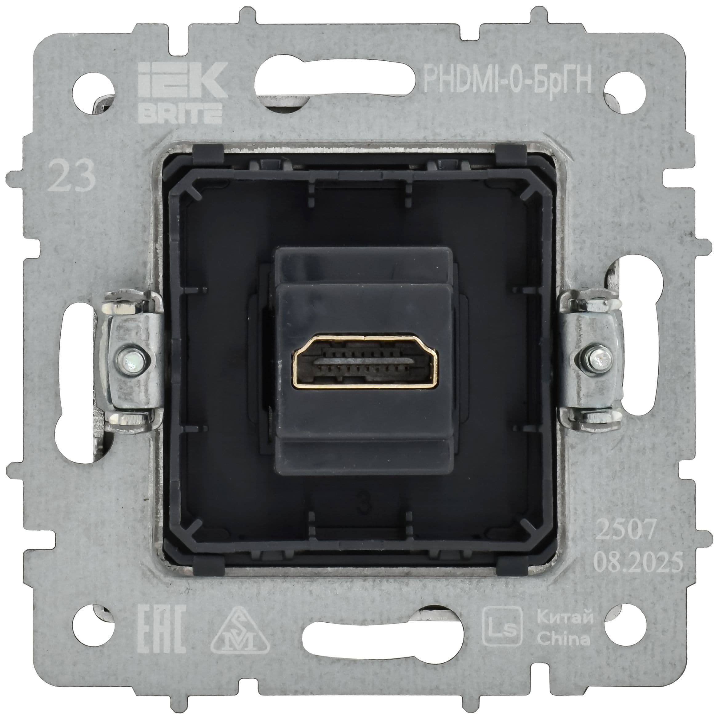 IEK BRITE Металл Хром/никель Роз. HDMI РHDMI-0-БрГН — миниатюра 3