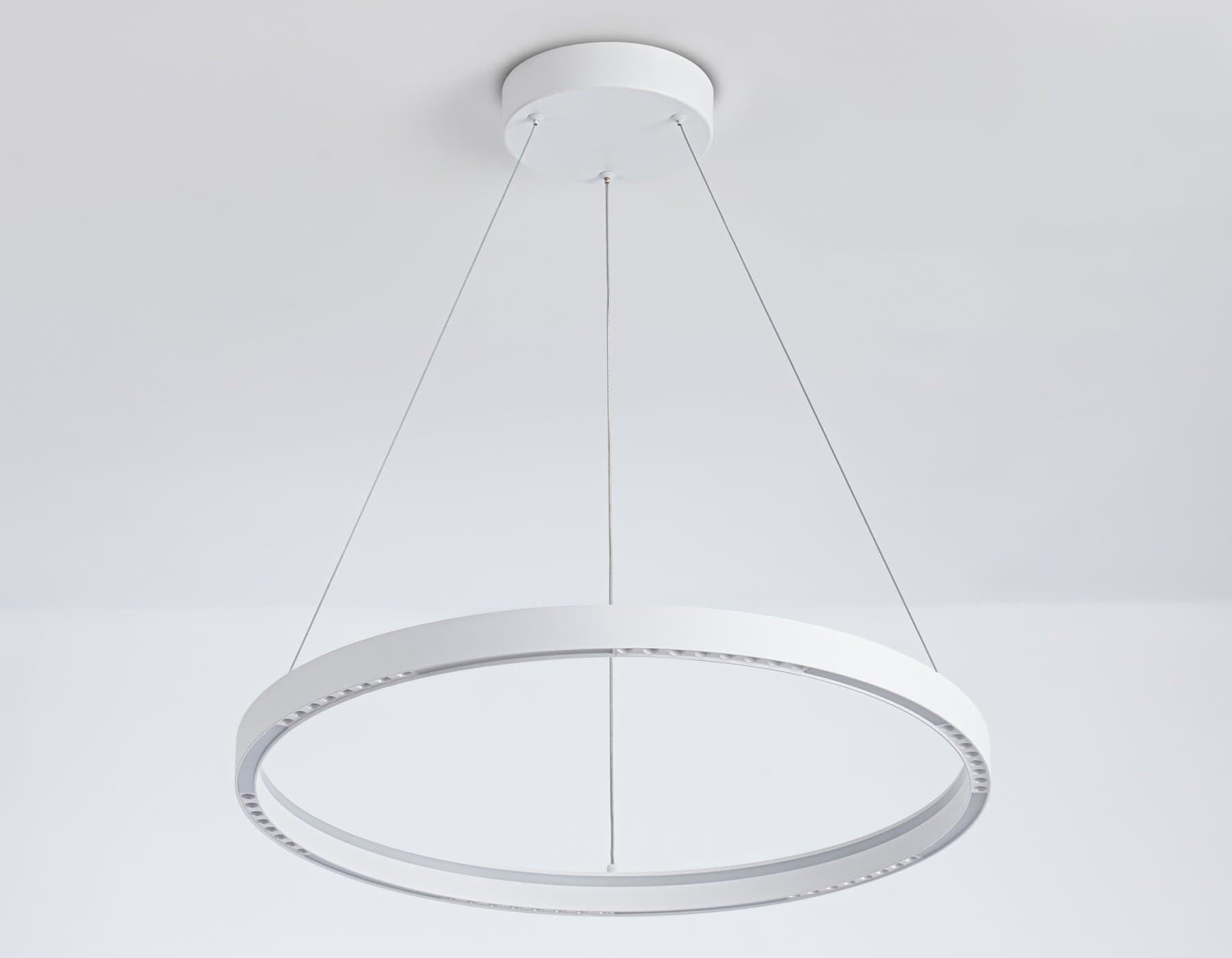 Ambrella Светильник подвесной светодиодный FL5851 WH белый 35W 3000K/4200K/6400K D600*600 (без ПДУ) — миниатюра 6