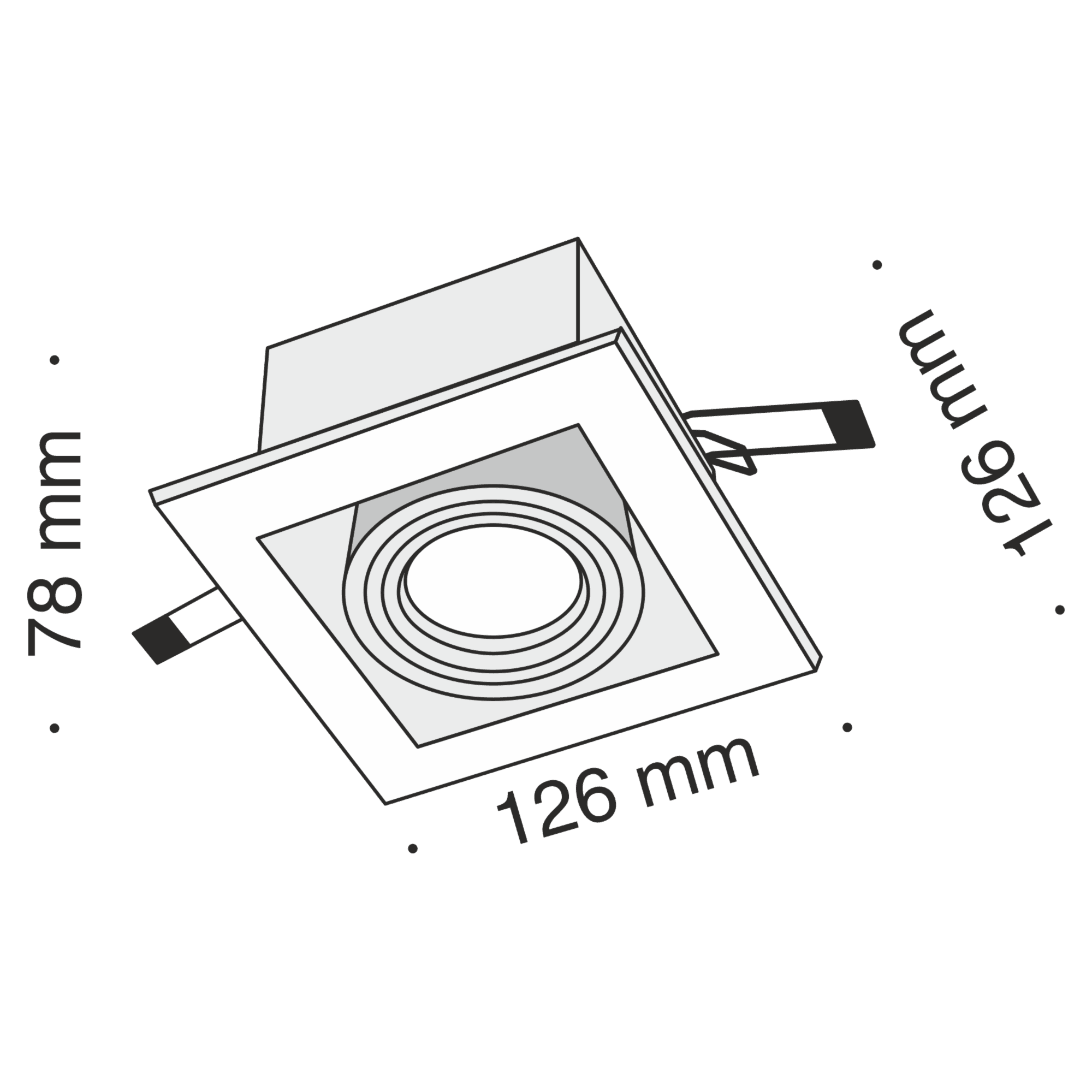 Maytoni DownLight Metal Серый Встроенный светильник 1xGU10 50W DL008-2-01-S — миниатюра 6