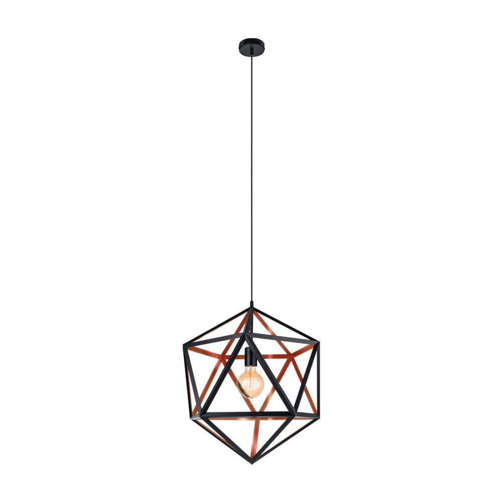 Eglo 43349 Подвес EMBLETON 1, 1x60W (E27), 460, H1500, сталь, черный, медь