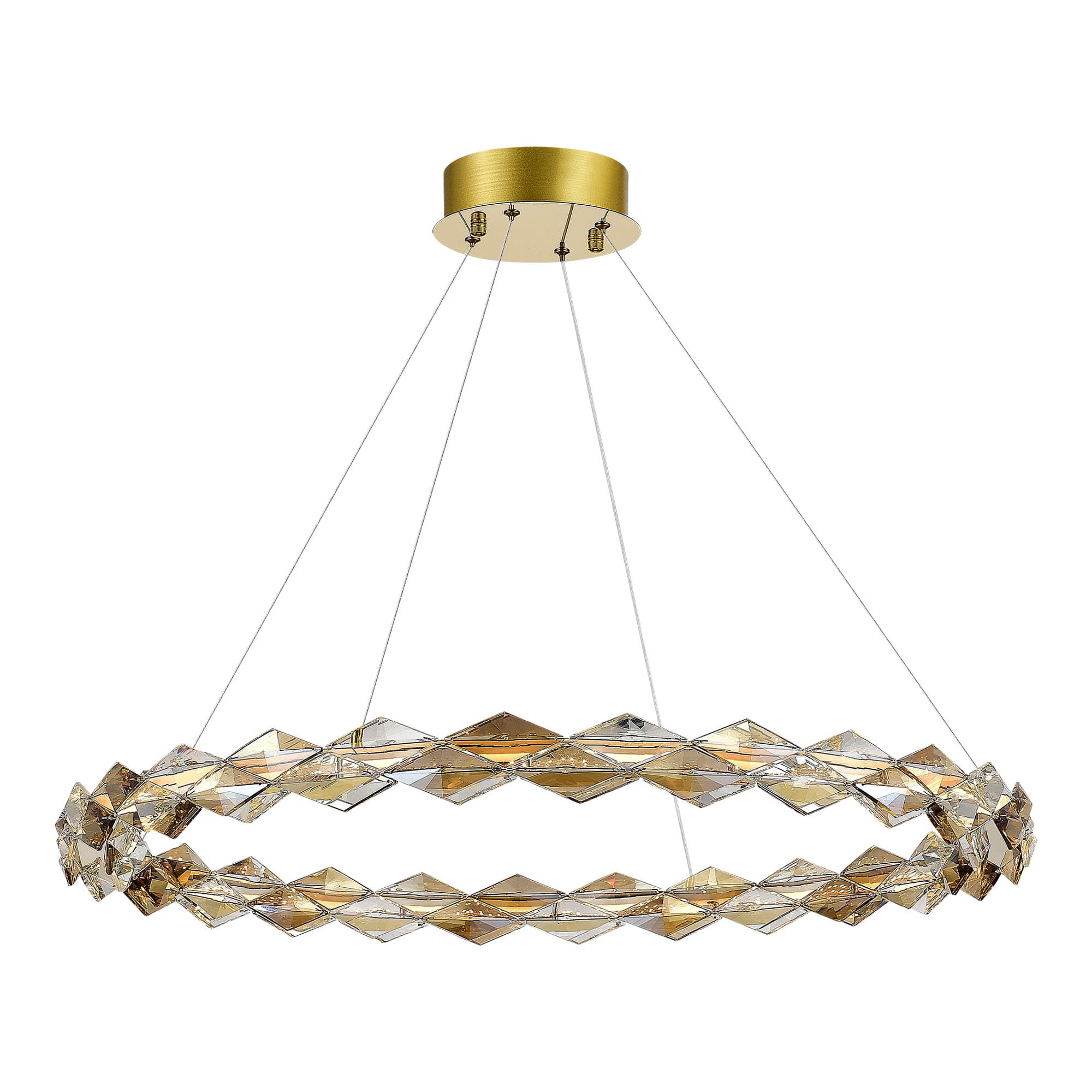 ST LUCE SL6009.213.01 Люстра подвесная Золотистый/Прозрачный,Янтарный LED 1*30W 3000K