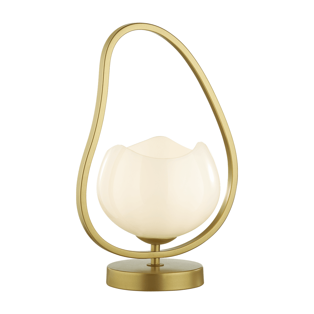 Odeon Light 4873/1T MODERN ODL_EX22 49 золотой/белый/стекло Настольная лампа E14 1*40W WATERLILY — миниатюра 2